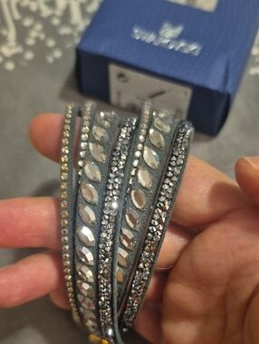 Swarovski Grey Crystal Multi-Row Wrap Bracelet